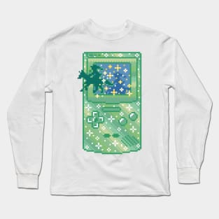 Galaxy Handheld Pixel Art Long Sleeve T-Shirt